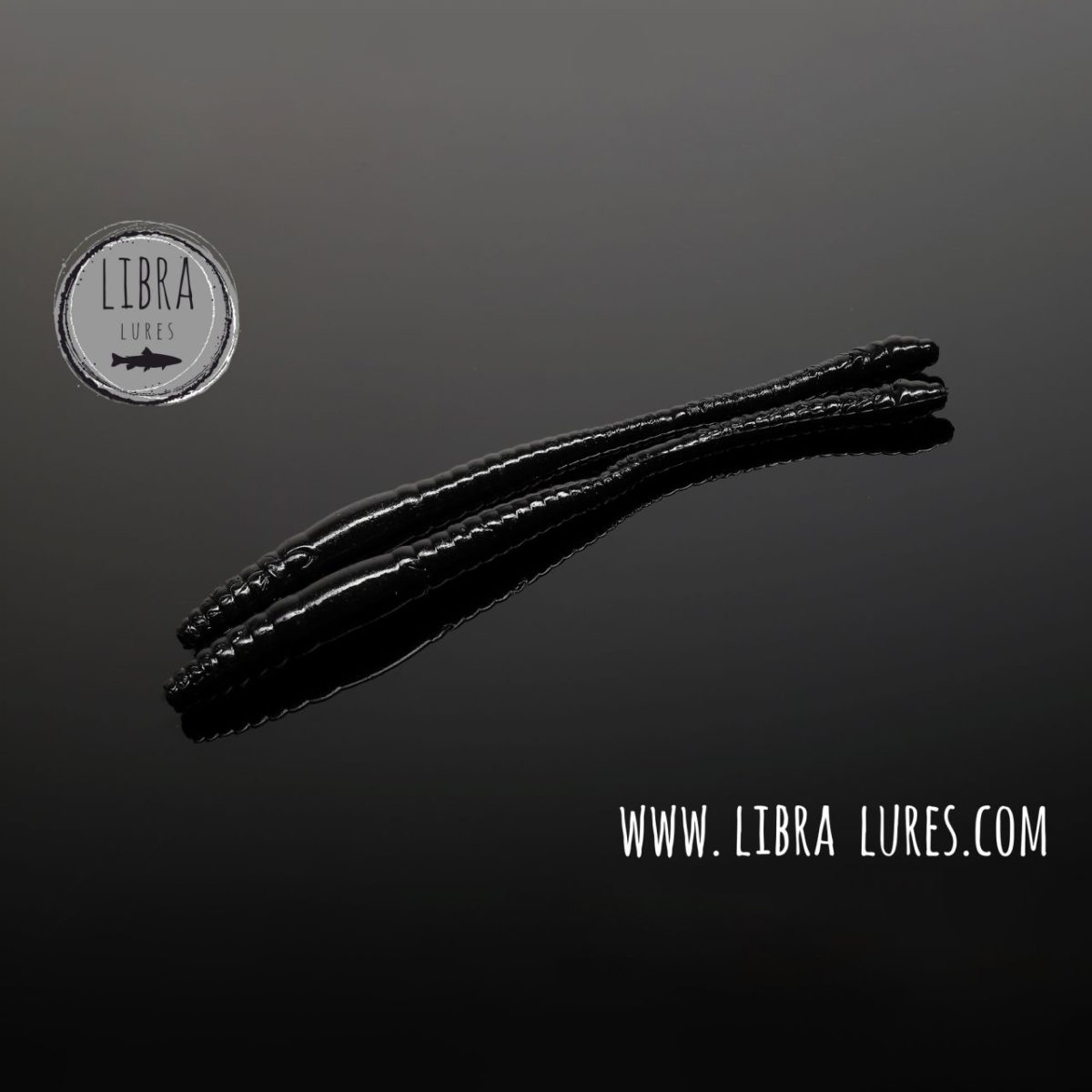 Libra Lures - DYING WORM - 040 BLACK