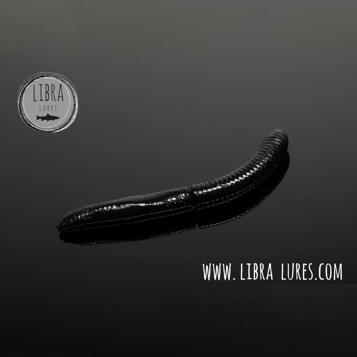 Libra Lures - FATTY D'WORM - 040 BLACK