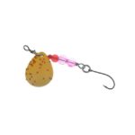 Spinnerbait mit gelbem Blatt und rosa Perlen