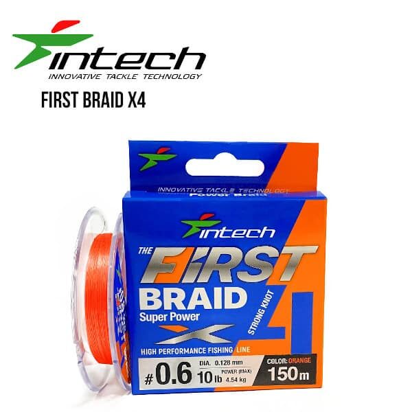 Intech Schnur PE First Braid X4 orange