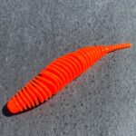 Gerippter Forellen Gummikoeder RIP No 5 in orange