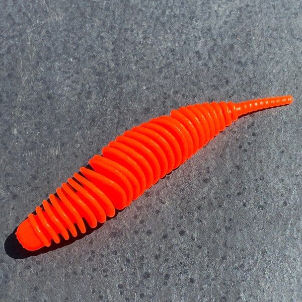 Gerippter Forellen Gummikoeder RIP No 5 in orange