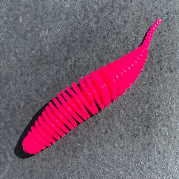Gerippter Forellen Gummikoeder RIP No 5 in pink