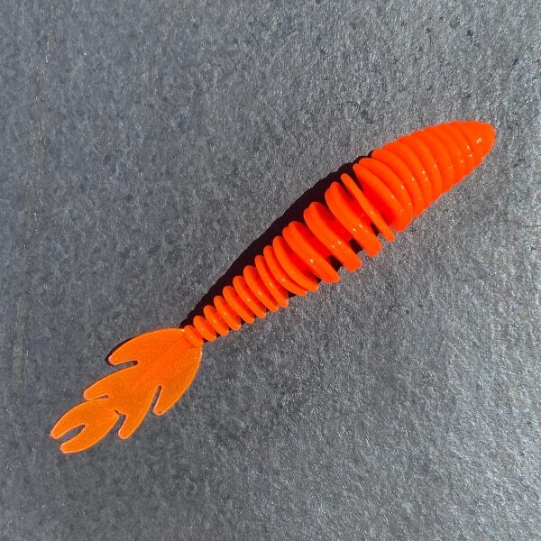 Gerippter Forellen Gummikoeder RIP No 6 in orange