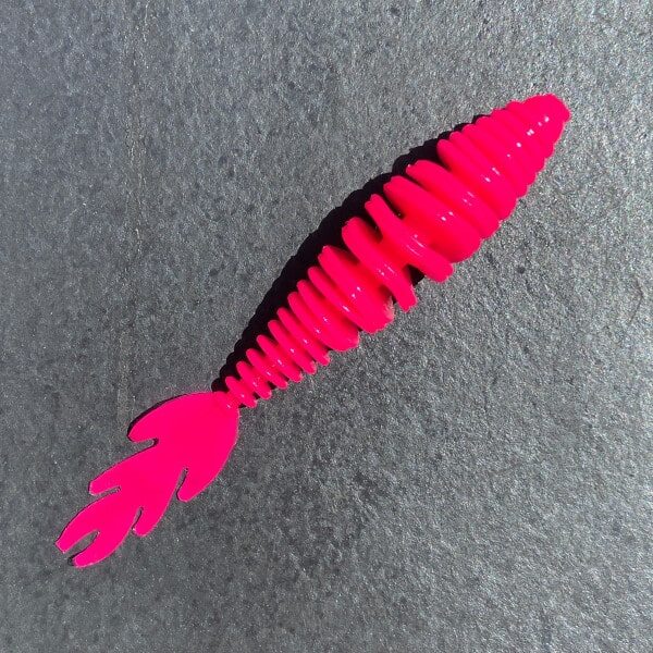 Gerippter Forellen Gummikoeder RIP No 6 in pink