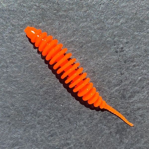 Gerippter Forellen Gummikoeder RIP No 7 in Orange