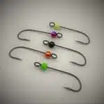 Mit farbigen Tungstenperlen montierte Vanfook Spear Hooks
