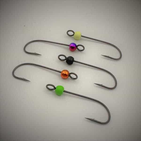 Mit farbigen Tungstenperlen montierte Vanfook Spear Hooks