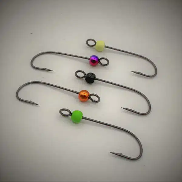 Mit farbigen Tungstenperlen montierte Vanfook Spear Hooks