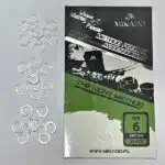 Pelletringe Mikado gross neben Verpackung
