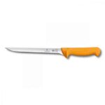 Swibo Filetiertmesser mit orangem Griff und gerader Klinge