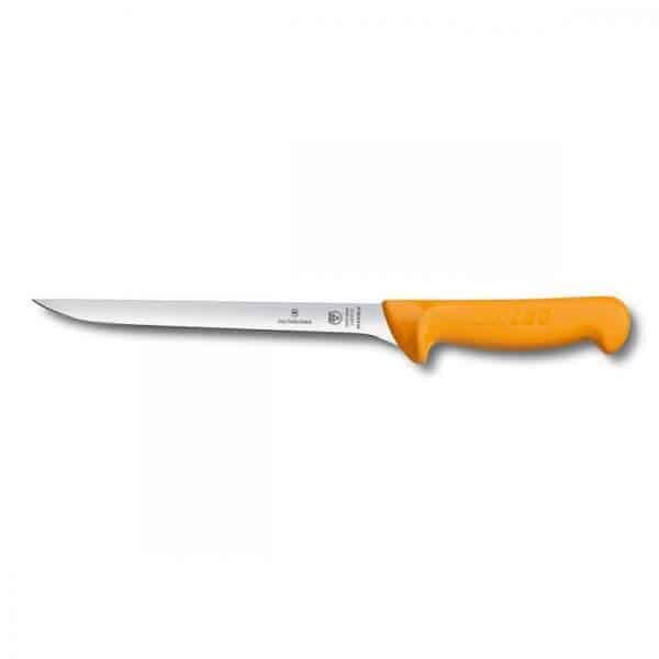 Swibo Filetiertmesser mit orangem Griff und gerader Klinge
