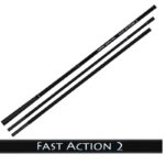 Gesamtansicht des 3 teiligen FTM Kescherstabes Fast Action 2