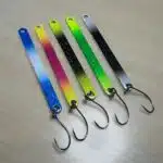 5 bunte Trout Stripes Vorderseite