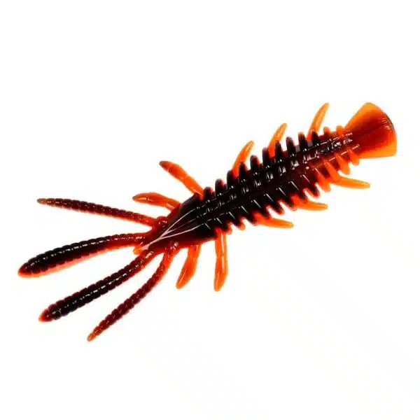 Forellen Gummiköder Lifter Lures Lobster in Farbe black orange