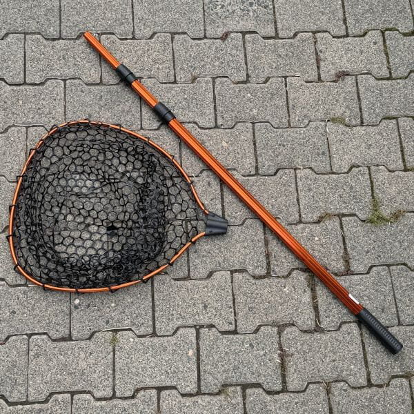 Set UL Trout Area Kescher Burning Orange aus Kescherkopf und Stange